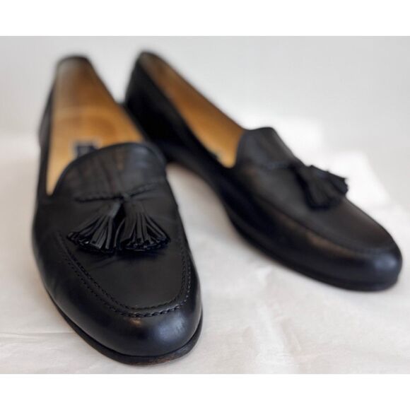 Cole Haan Other - Cole Haan Bragano Black Premium Leather Tassel Kiltie Loafers Italy 11.5 M RARE